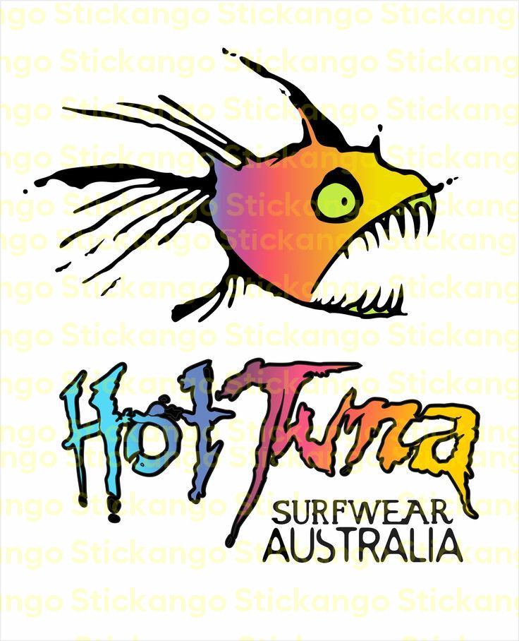Hot Tuna Sticker 80mm length | toolbox, window, laptop etc. Set of 2