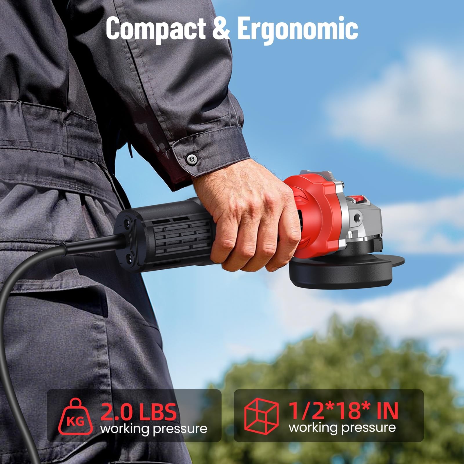 Angle Grinder 4-1/2 inch, 1200W Power Grinder Tools