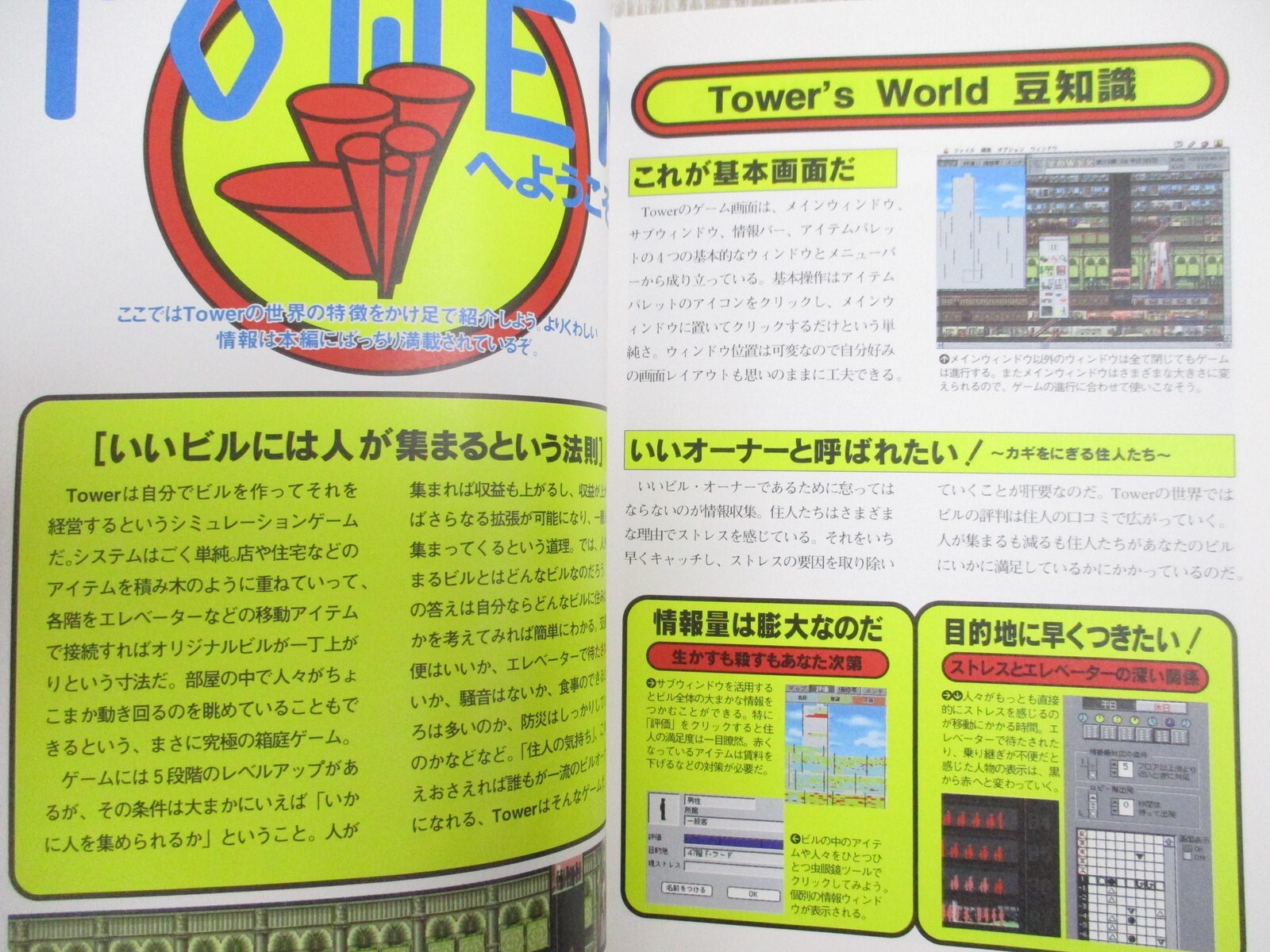 THE TOWER Official Perfect Guide PC Book 1995 Japan SB79