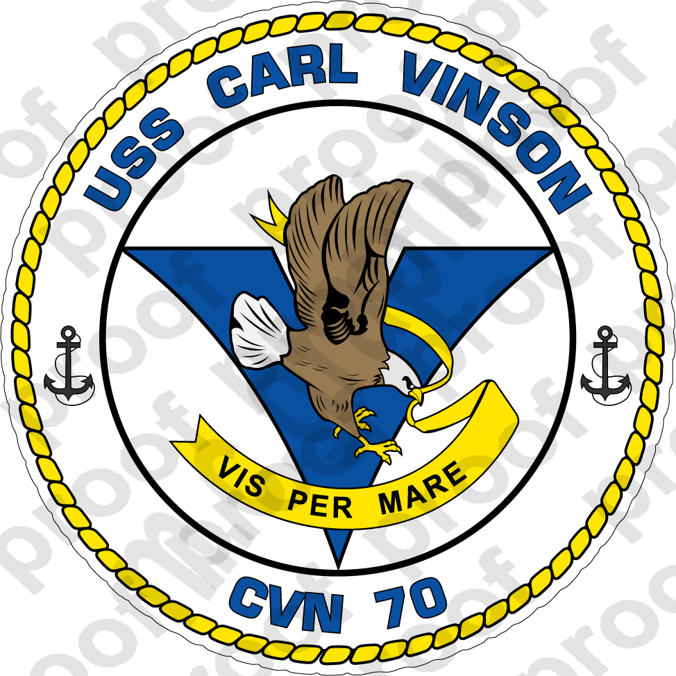 STICKER USN US Navy CVN 70 USS Carl Vinson A
