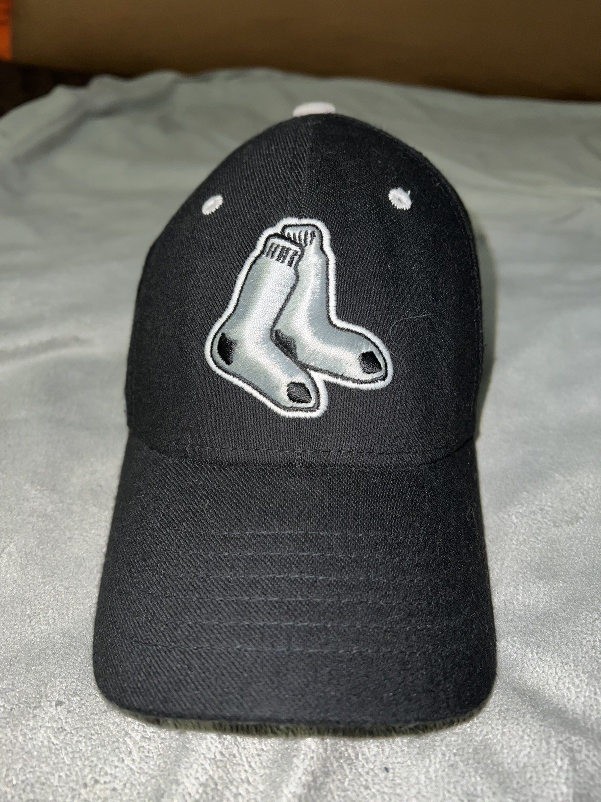 Boston Red Sox Twins Enterprises Youth Flexfit Baseball Hat Cap Black and Silver