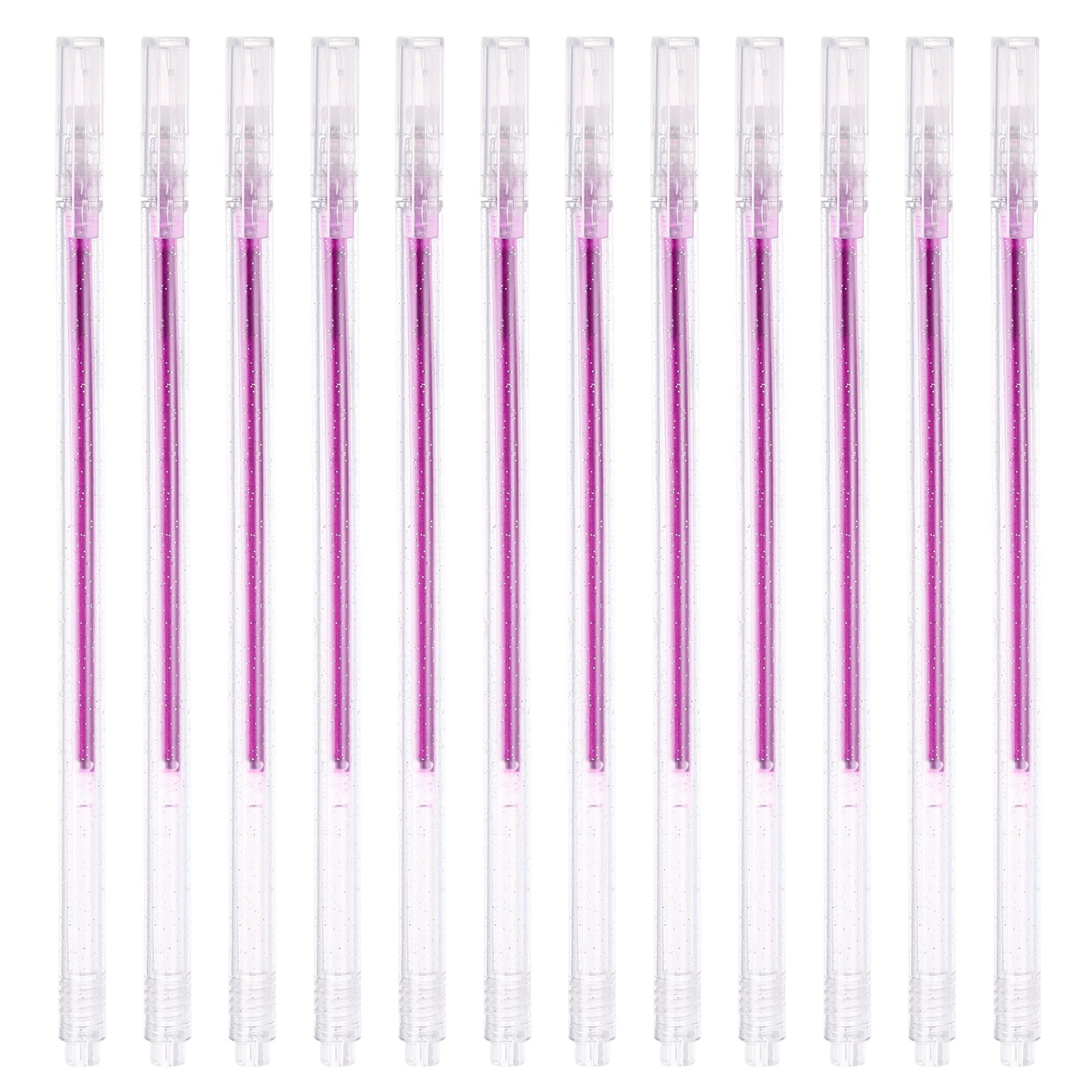 1 mm Glitter Gel Pens, 12 Pcs Fine Point Colored Gel Pens, Purple Red