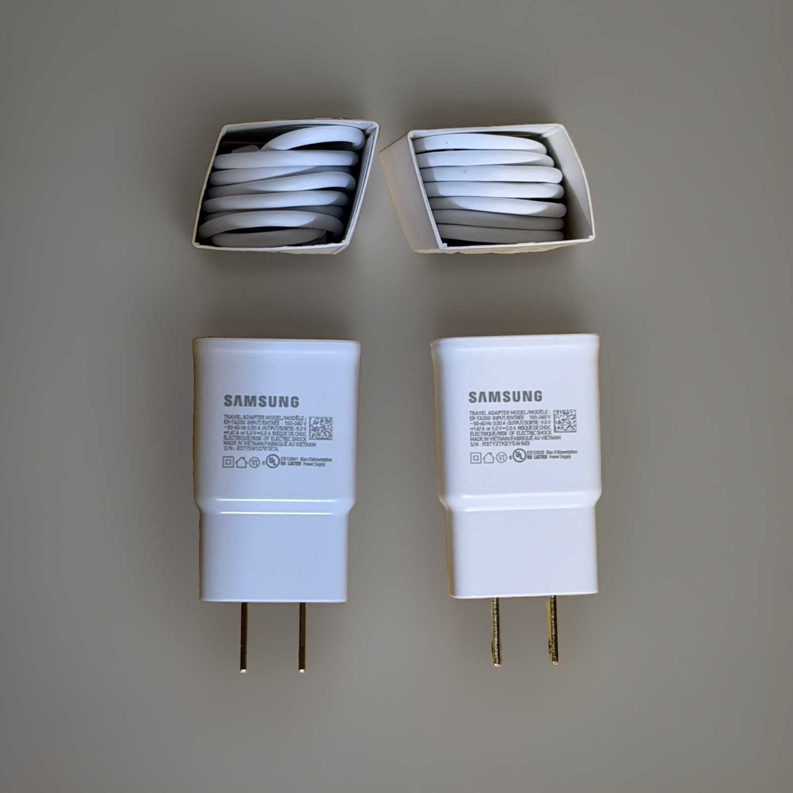 Authentic Samsung Adaptive Fast Charger Wall Plug & 3.3ft Type C Cable (2-Pack)