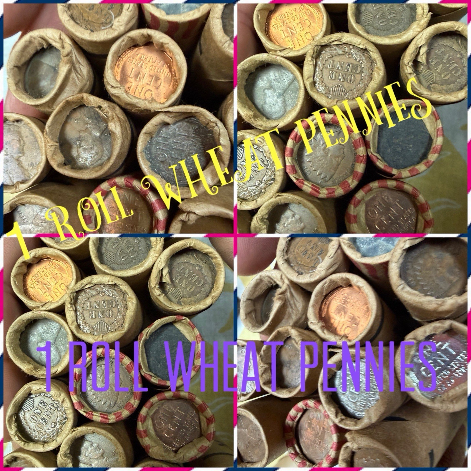 **SEALED ** UNSEARCHED Wheat Penny Roll * PDS MINT MARKS* teens 20s 30s 40s 50s
