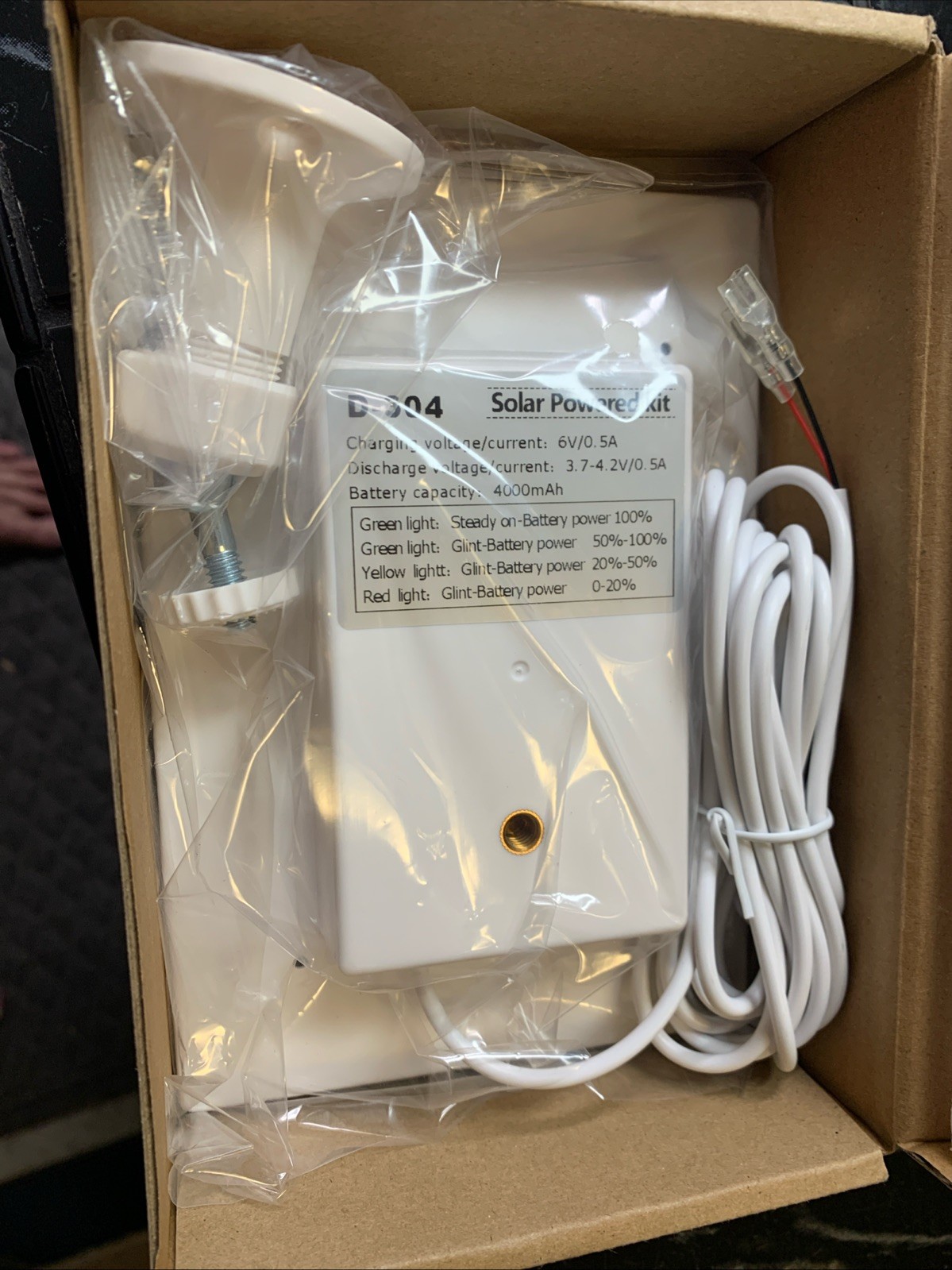 Solar Panel for Ring Doorbell, 5W Charger Compatible White