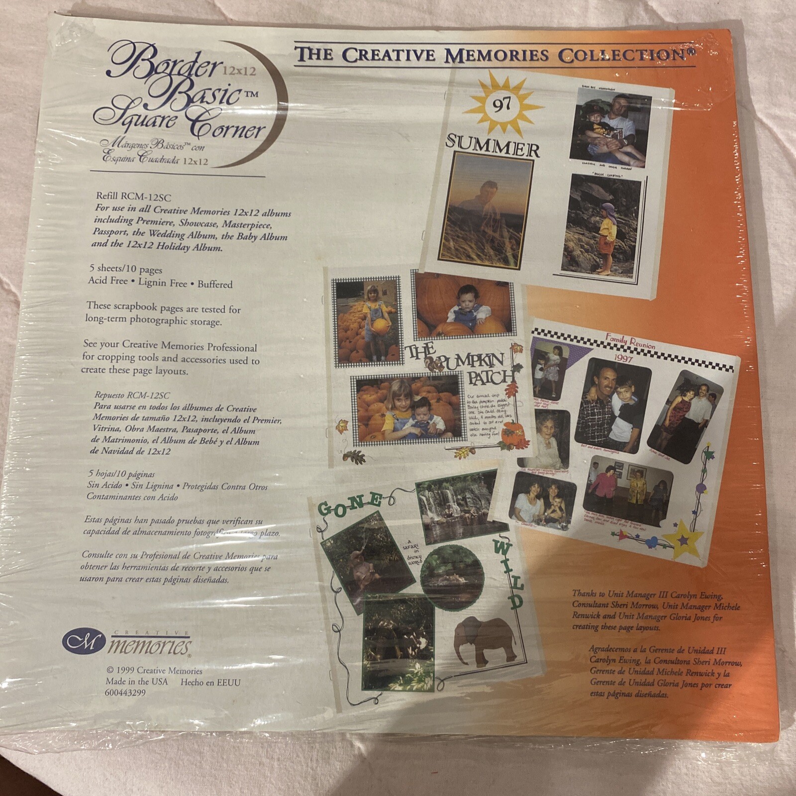 NEW Creative Memories Collection Border Basic Square Corner 12 x 12