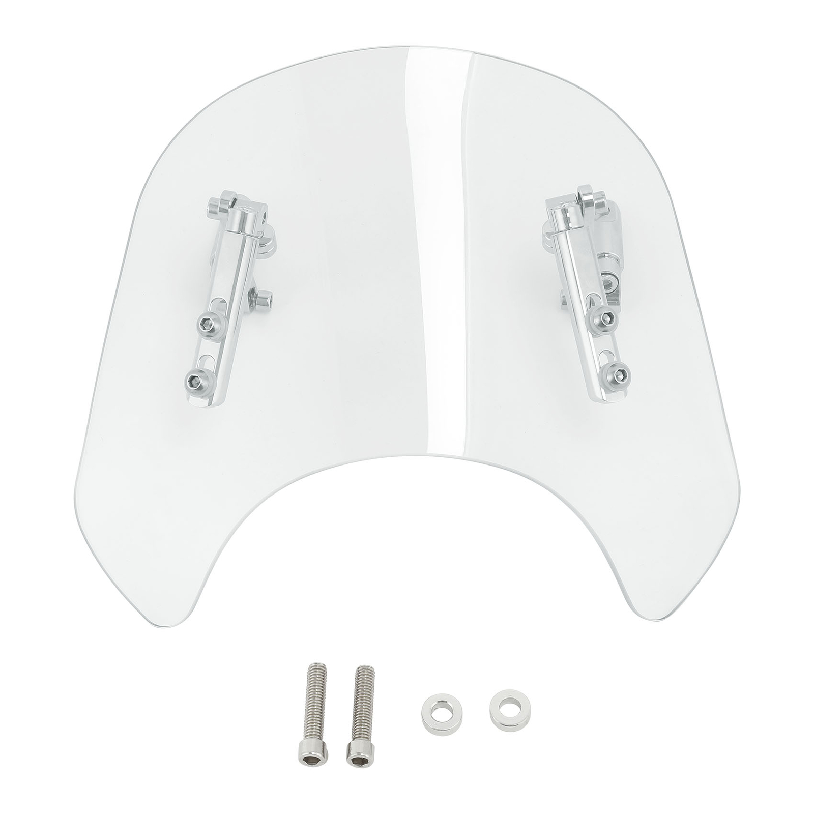 Universal Motorcycle Windshield Windscreen Clear Fit For 5''-7'' Round Headlight