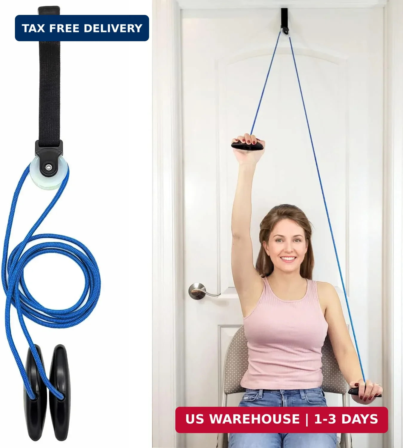 LiftAid Shoulder Pulley for Physical Therapy with Exercise Guide - Improves Shou