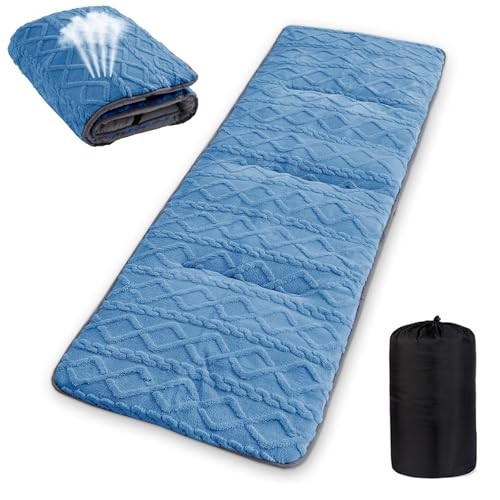 Folding Camping Cot Pad - Portable & Comfortable Outdoor Sleeping 1.8KG Blue