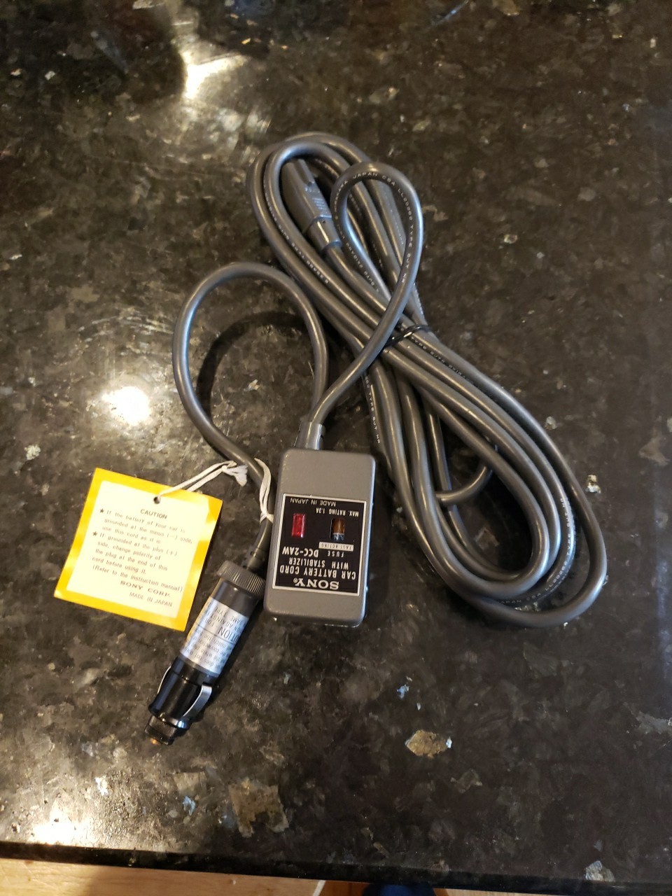 SONY Car Battery Cord with Stabilizer heavy duty DCC-2AW free ship