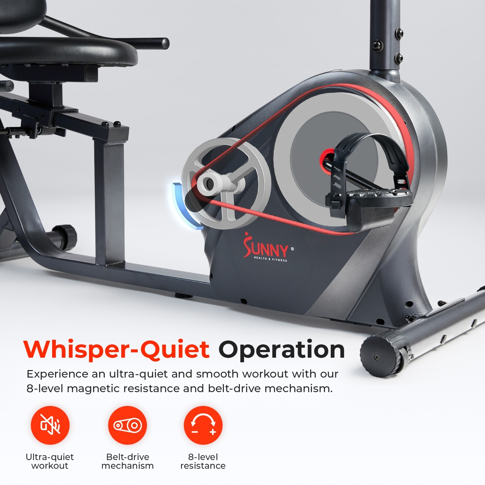 SMART Recumbent Exercise Bike Full Body Home Workout Machine Cycling Fitness