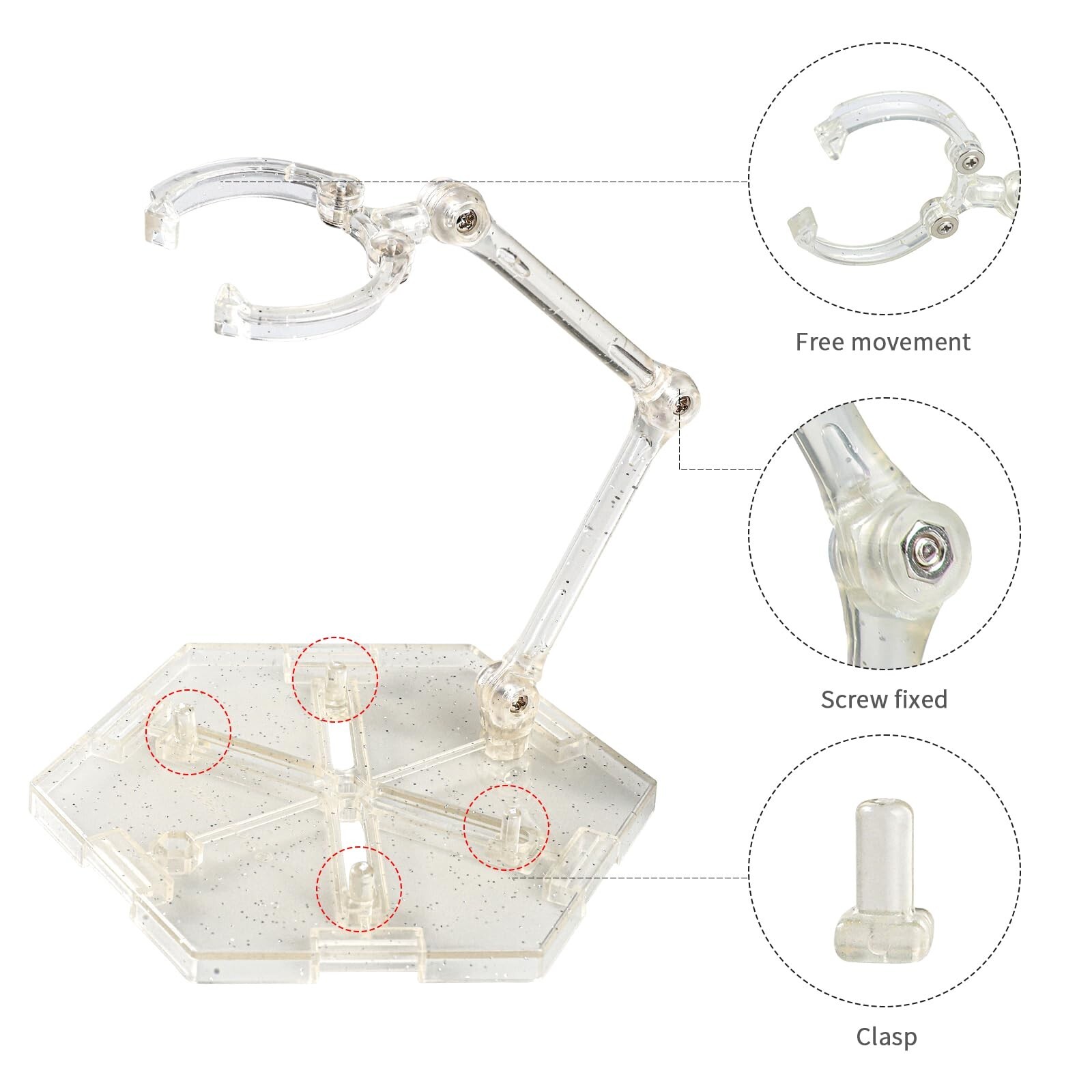 DDUNG Action Figure Stand, Versatile and Sturdy Display Holder Base ,for 6-8 ...