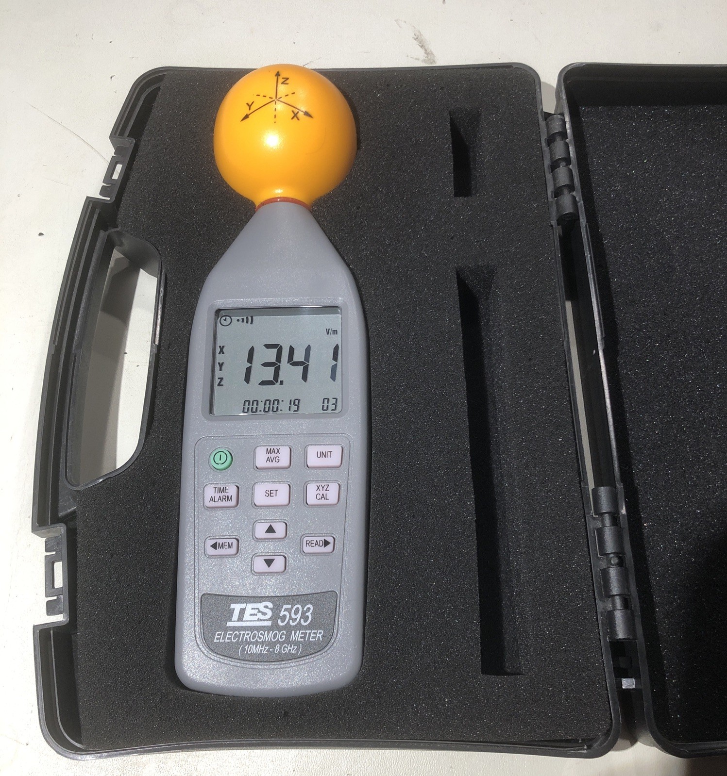 TES  593 Electrosmog Meter 10MHz-8 GHz