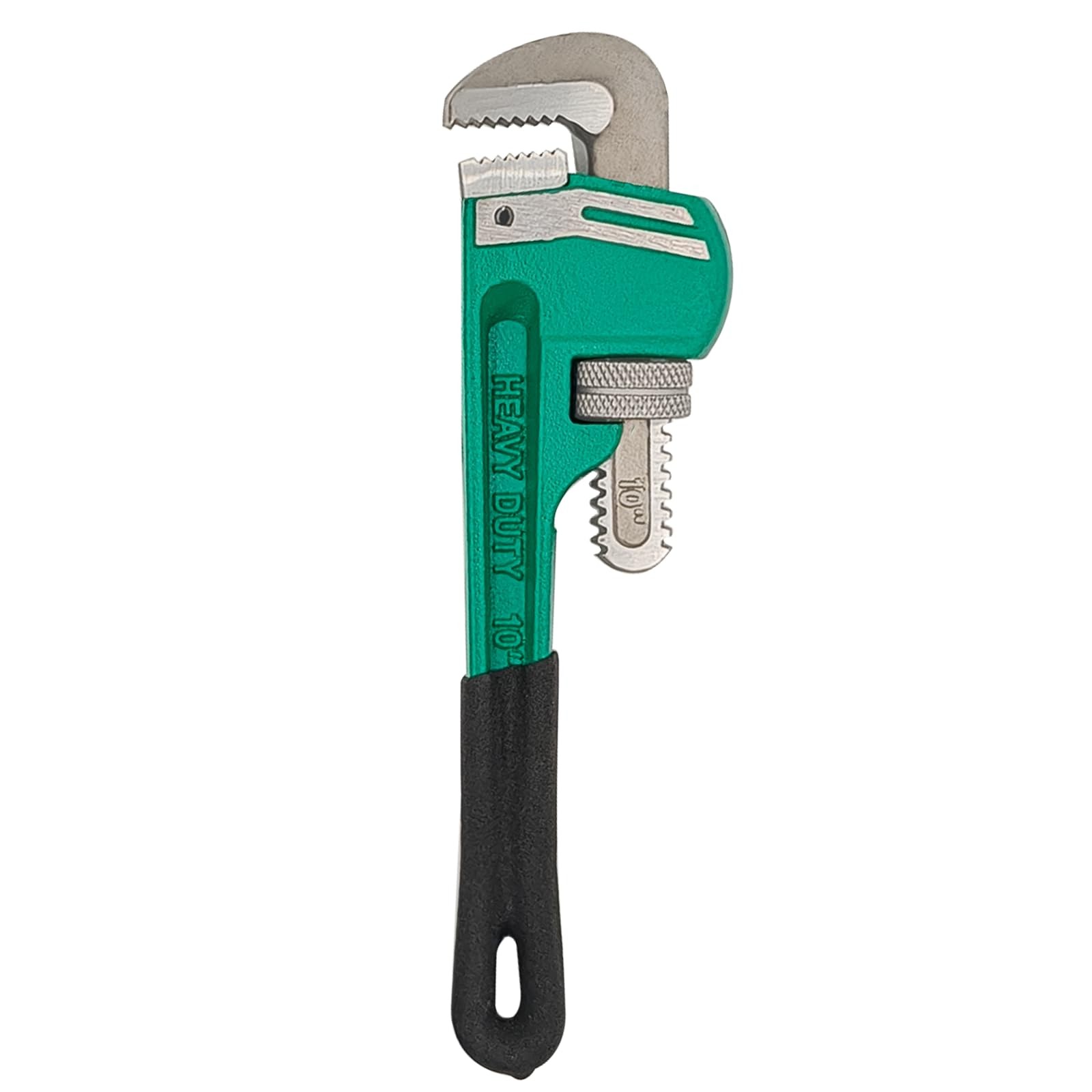 10in Heavy Duty Adjustable Pipe Wrench Cast Steel Non-Slip Plumbing Tool | Pi...