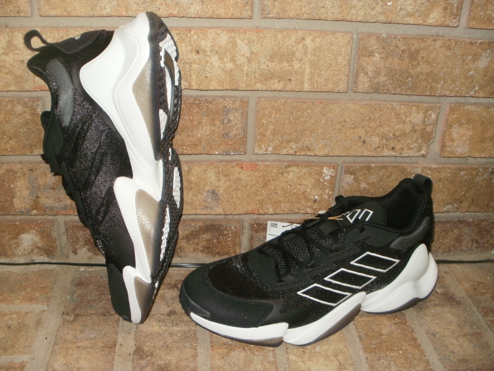 New Adidas Impact FLX 2 Turf Shoe/IE9379 Black-White Men's 11.5 M/MSRP $84
