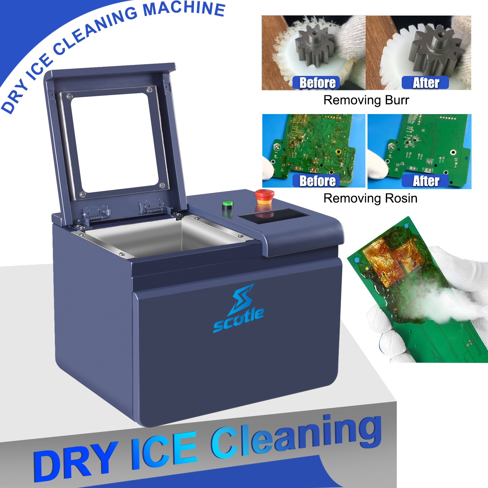 Dry Ice Cleaning Machine Dry Ice Blasting For Remove Burrs For Clean PCB Board