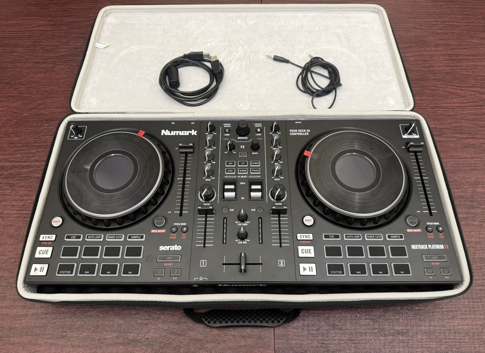 Numark Mixtrack Platinum FX 4-Deck Serato DJ Controller w Displays & FX Paddles