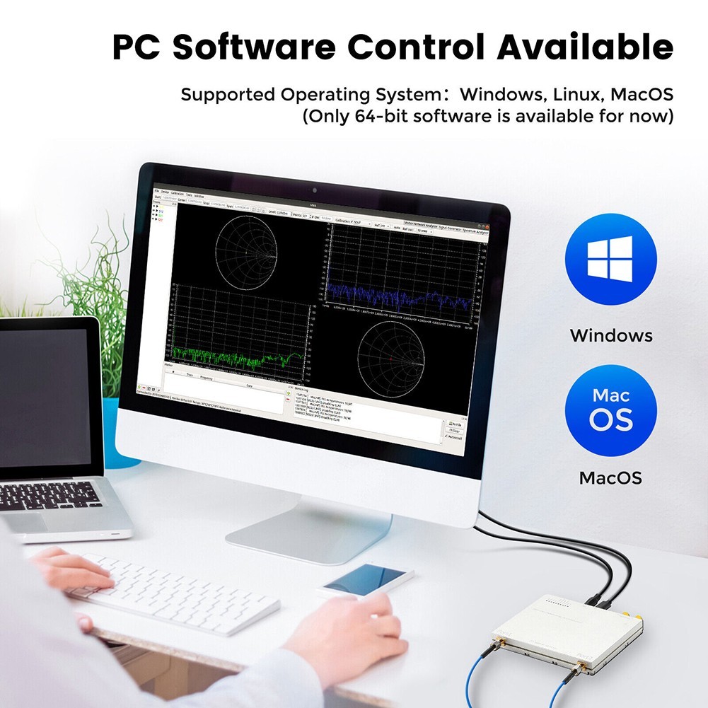 2-Port VNA For Laboratory Use Effective Dynamic Range 100dB Calibration Kit