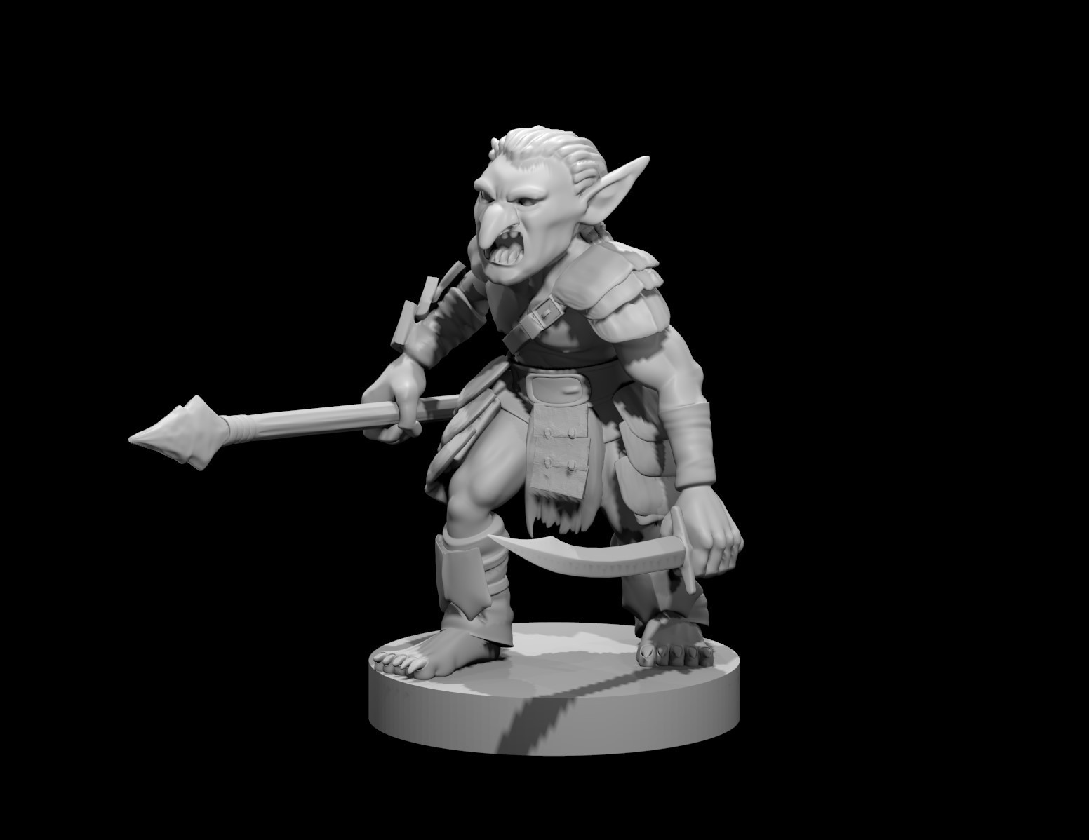 Goblin Dust Adventurer Fighter Warrior NPC 28mm Scale DND D&D Tabletop Miniature