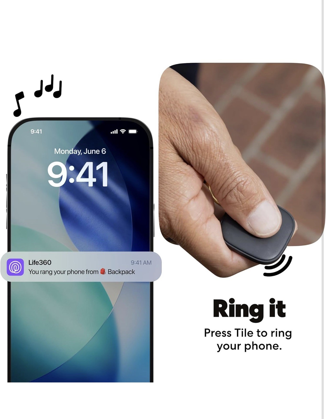 Tile By Life360 Mate Bluetooth Trackers 2 Pack Black/White New