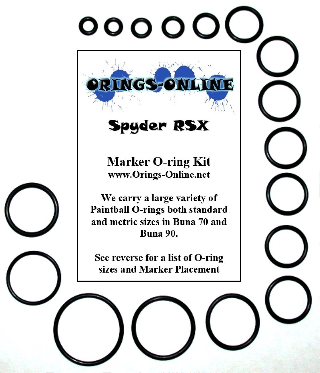 Spyder RSX Paintball Marker O-ring Oring Kit x 4 rebuilds / kits