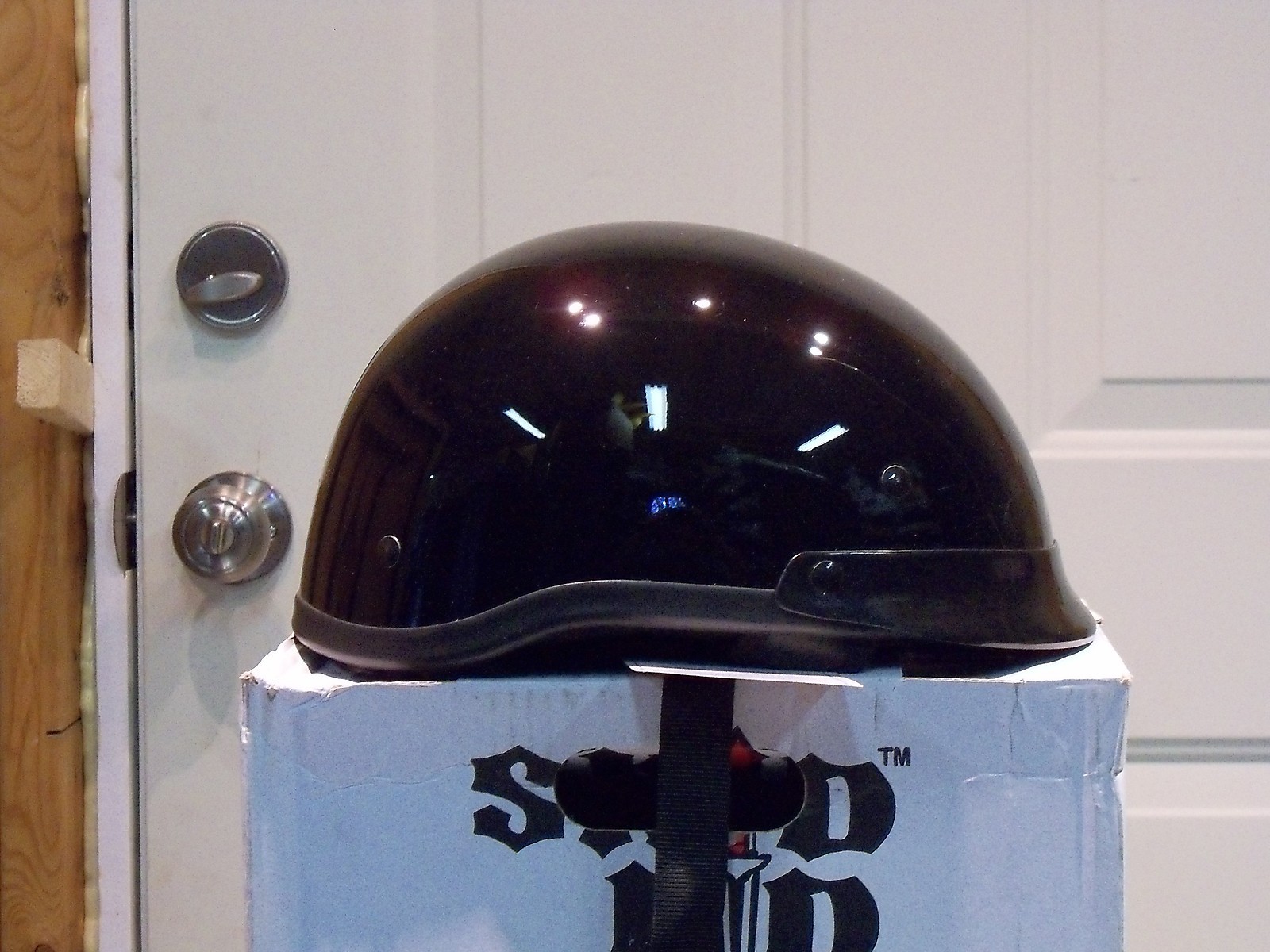 NOS SKID LID 646803 TRADITIONAL BLACK HELMET SIZE LARGE