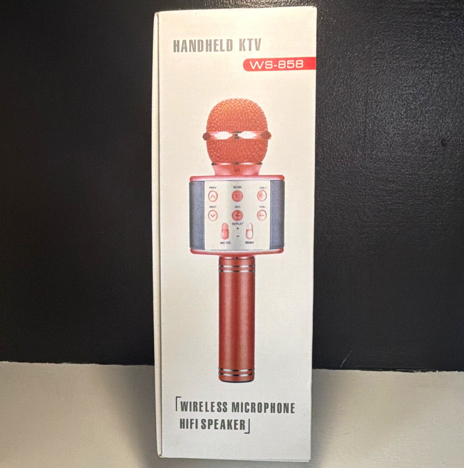 Niskite WS-858 Wireless Handheld Karaoke Microphone w/ USB, FM Radio, Blue