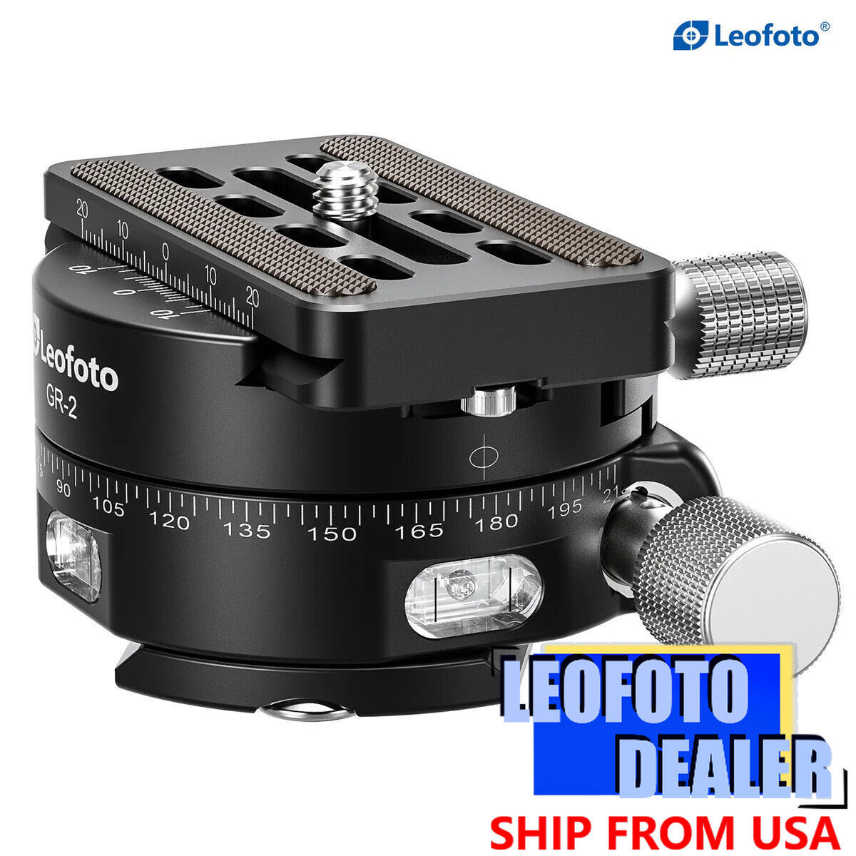 Leofoto GR-2 Geared Panning Adapter | Arca Compatible