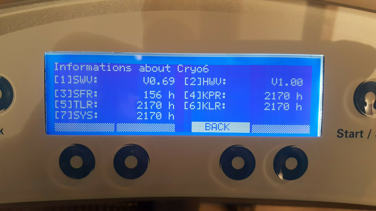 ZIMMER CRYO 6 Forced air cooling