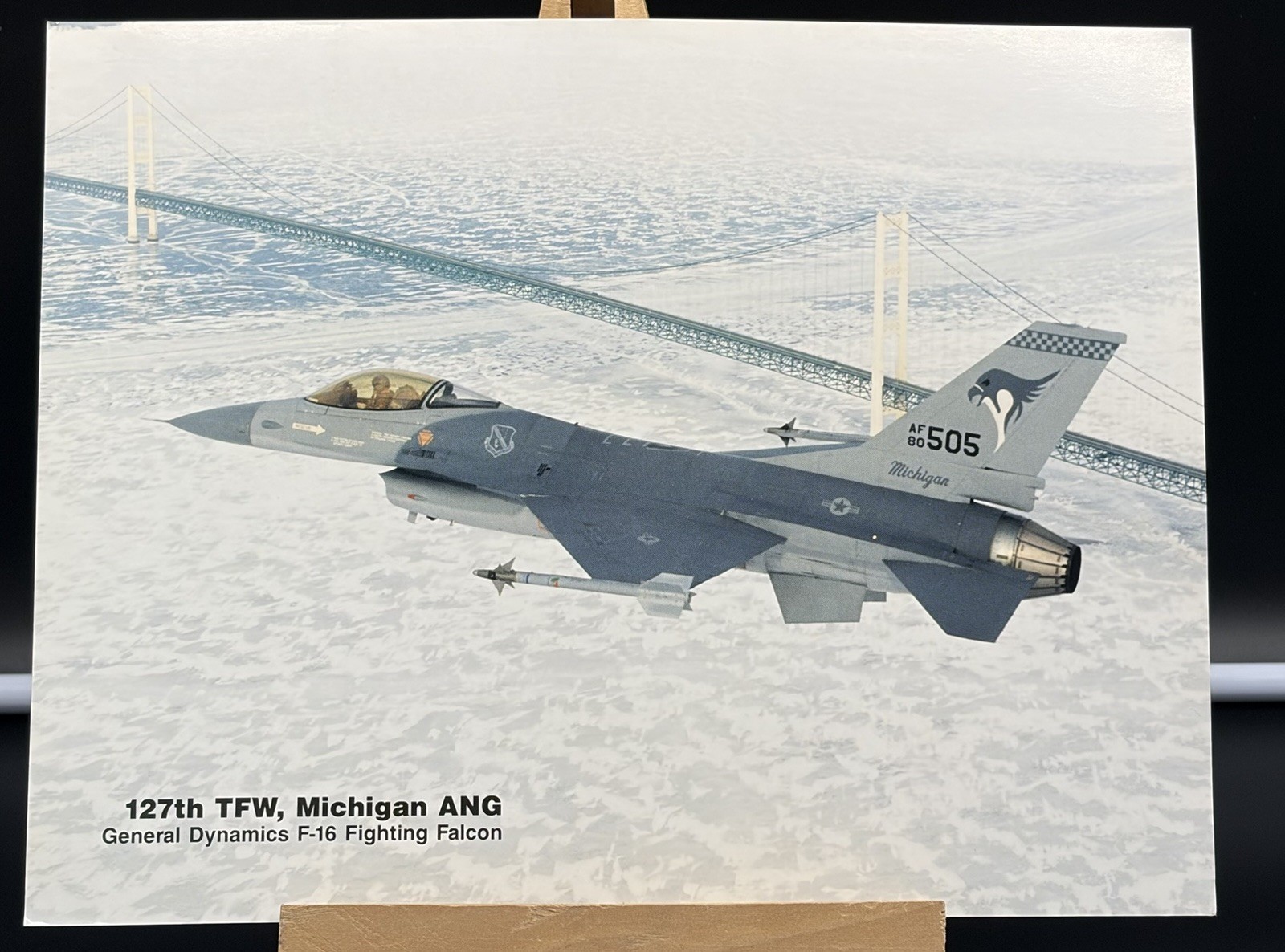 127th TFW Michigan ANG Dynamics F-16C Fighting Falcon Spec Sheet Picture