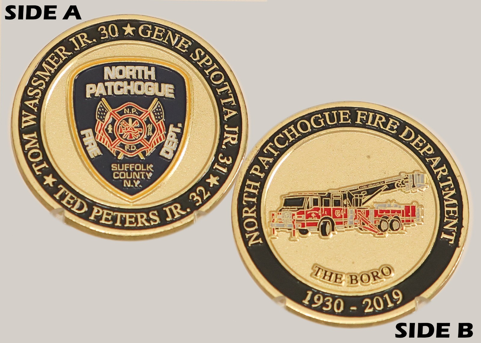 North Patchogue Fire Dept 1930-2019 Suffolk County Challenge Coin  M#2