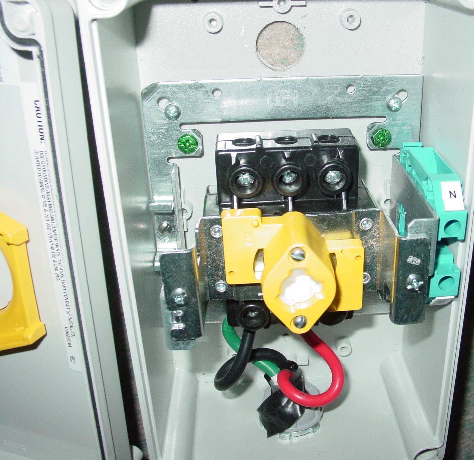 Enclosed 3 Phase 60A Rotary Switch Motor Controller Disconnect Bus Drop Assembly