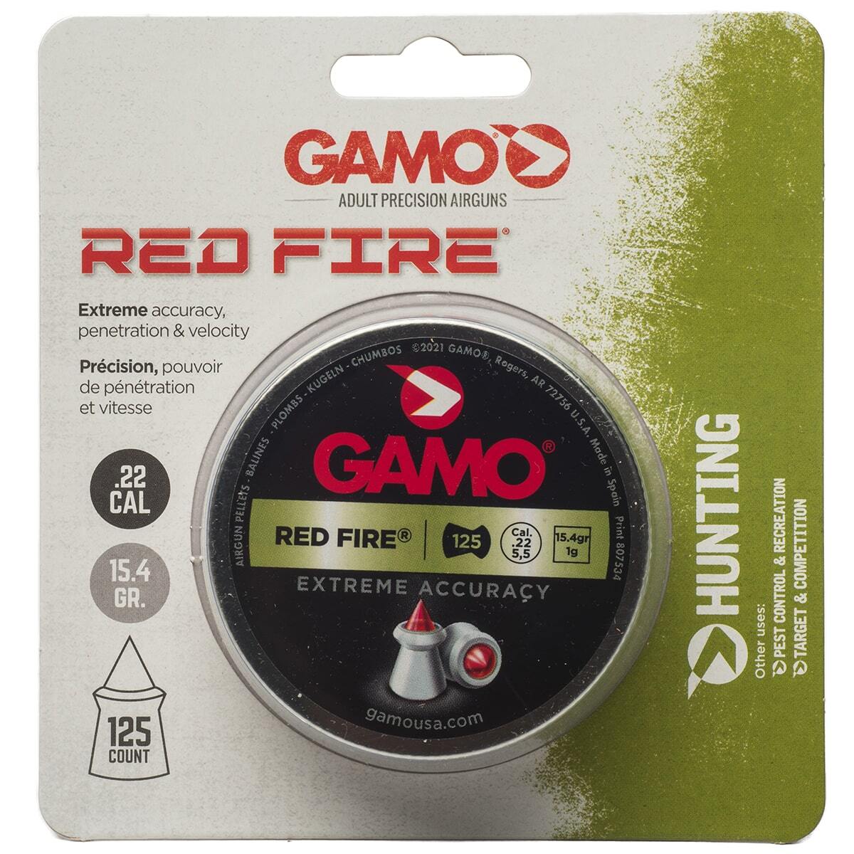 Gamo Red Fire .22 Cal Air Gun Ammunition