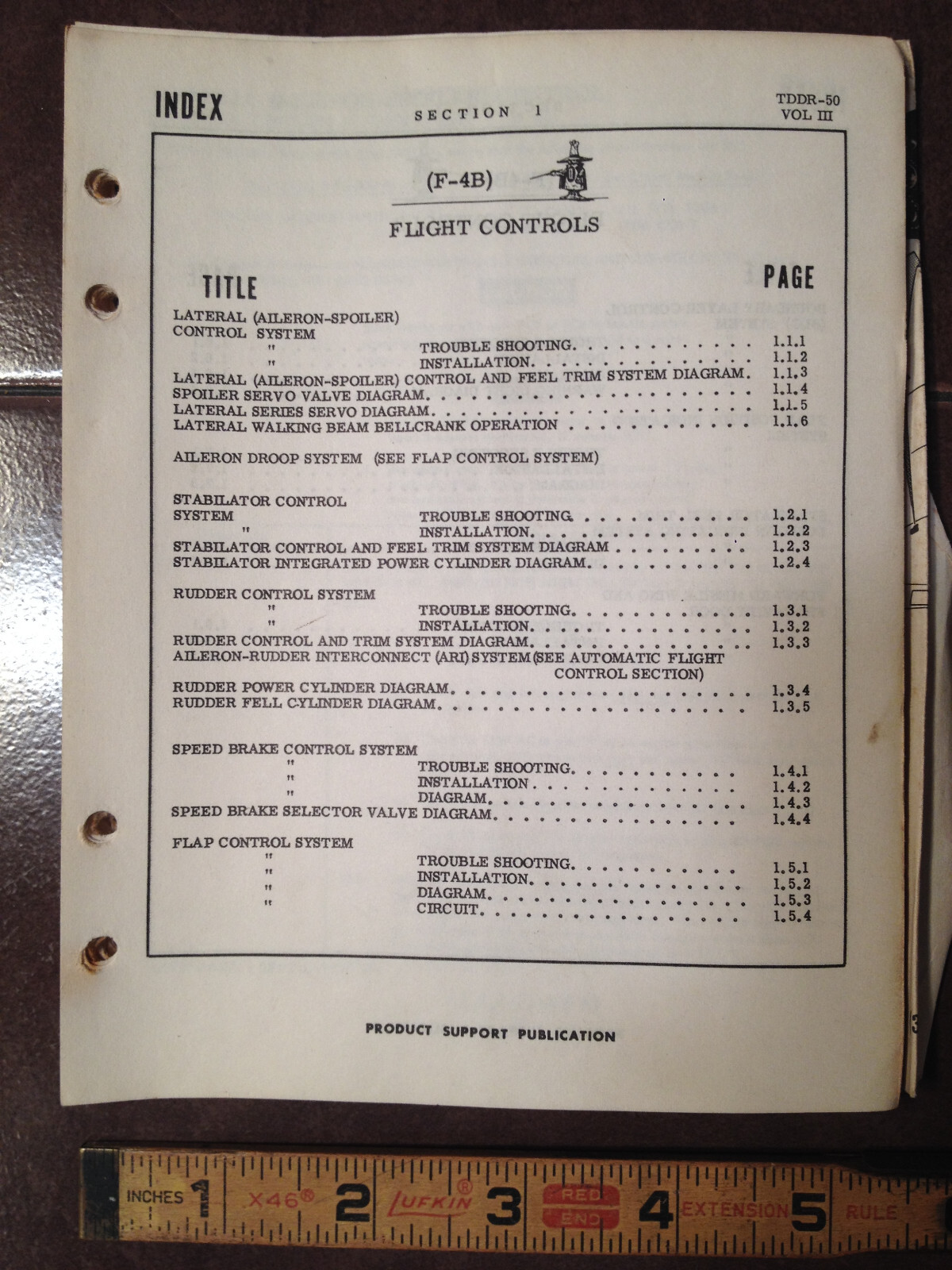 McDonnell F-4B Flight Controls Troubleshooting Booklet