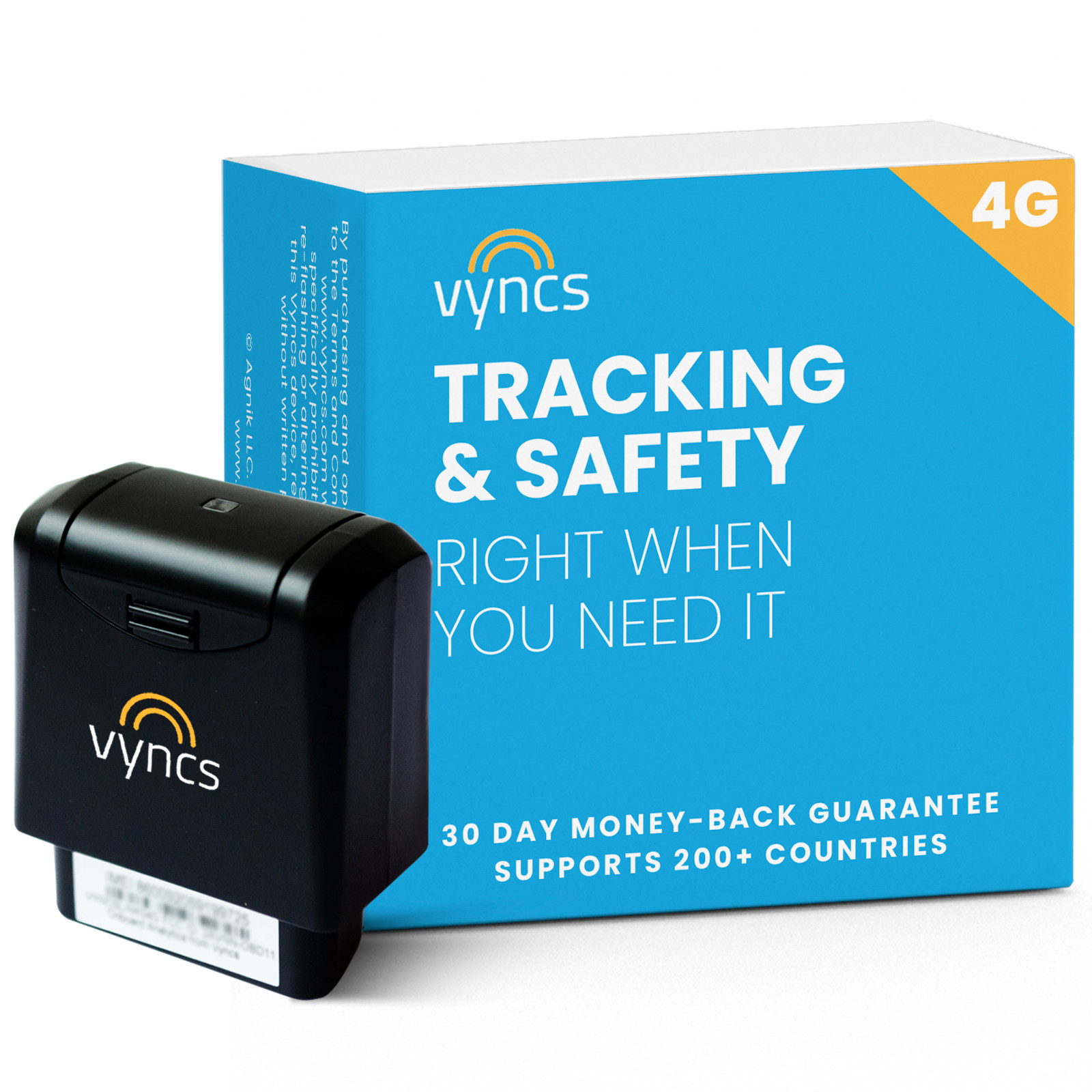 GPS Tracker for Vehicles Vyncs GPS No Monthly Fee 4G LTE Location Trip OBD