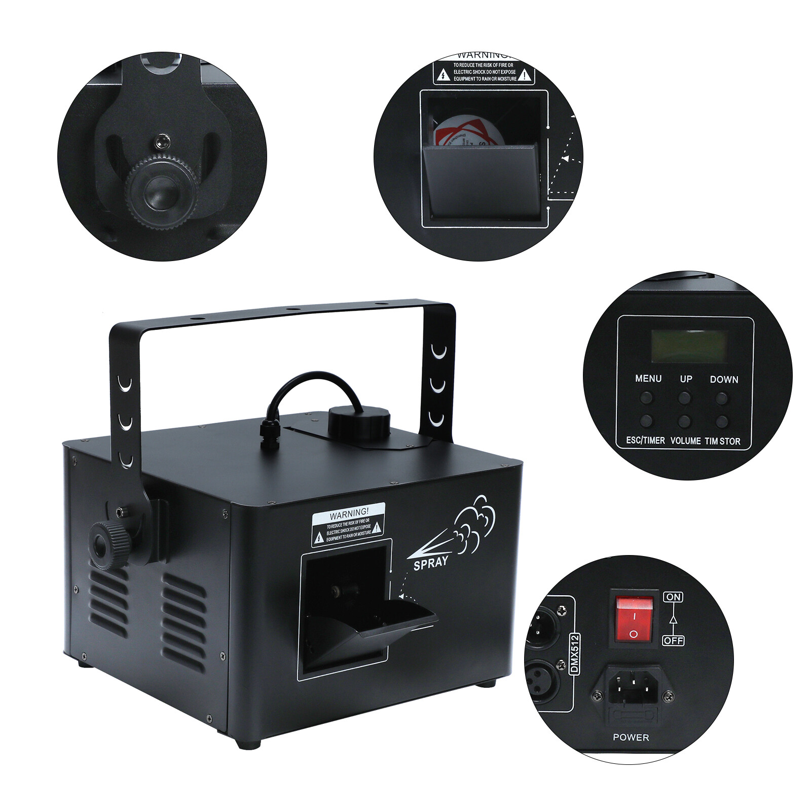 DMX 1500W Low Profile Hazer Haze Smoke Fog Machine Theater DJ Stage Effect & RC