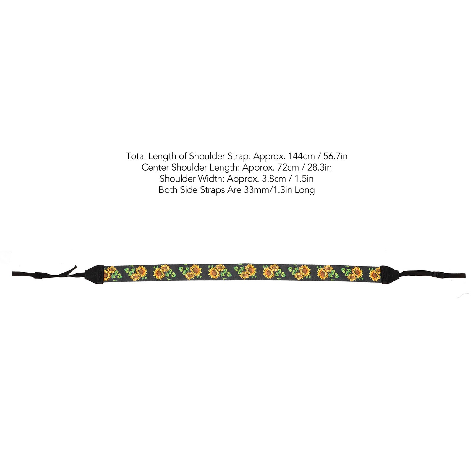 ｀Camera Shoulder Neck Strap Vintage Ethnic Style Sunflower Camera Strap BL