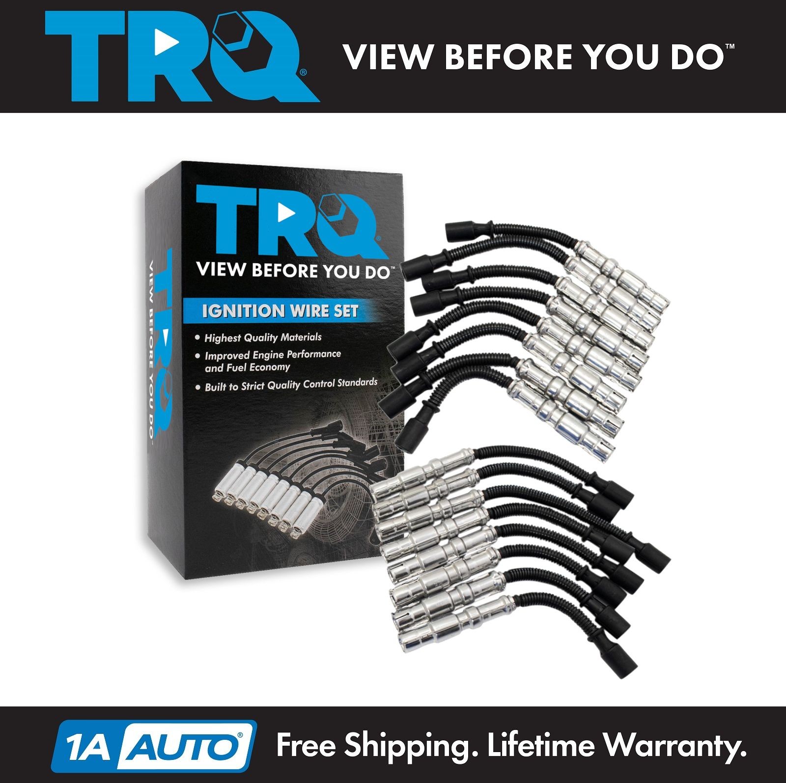 TRQ Ignition Spark Plug Wire Kit Set for Mercedes Benz New