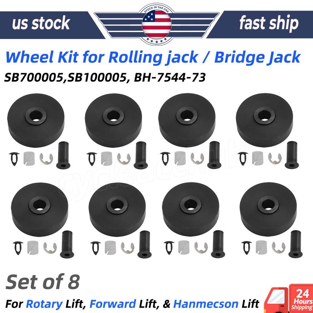 Lift Wheel Kit for Rolling Jacks / Rolling Bridge SB100005 / Set of 8 / RJ4500