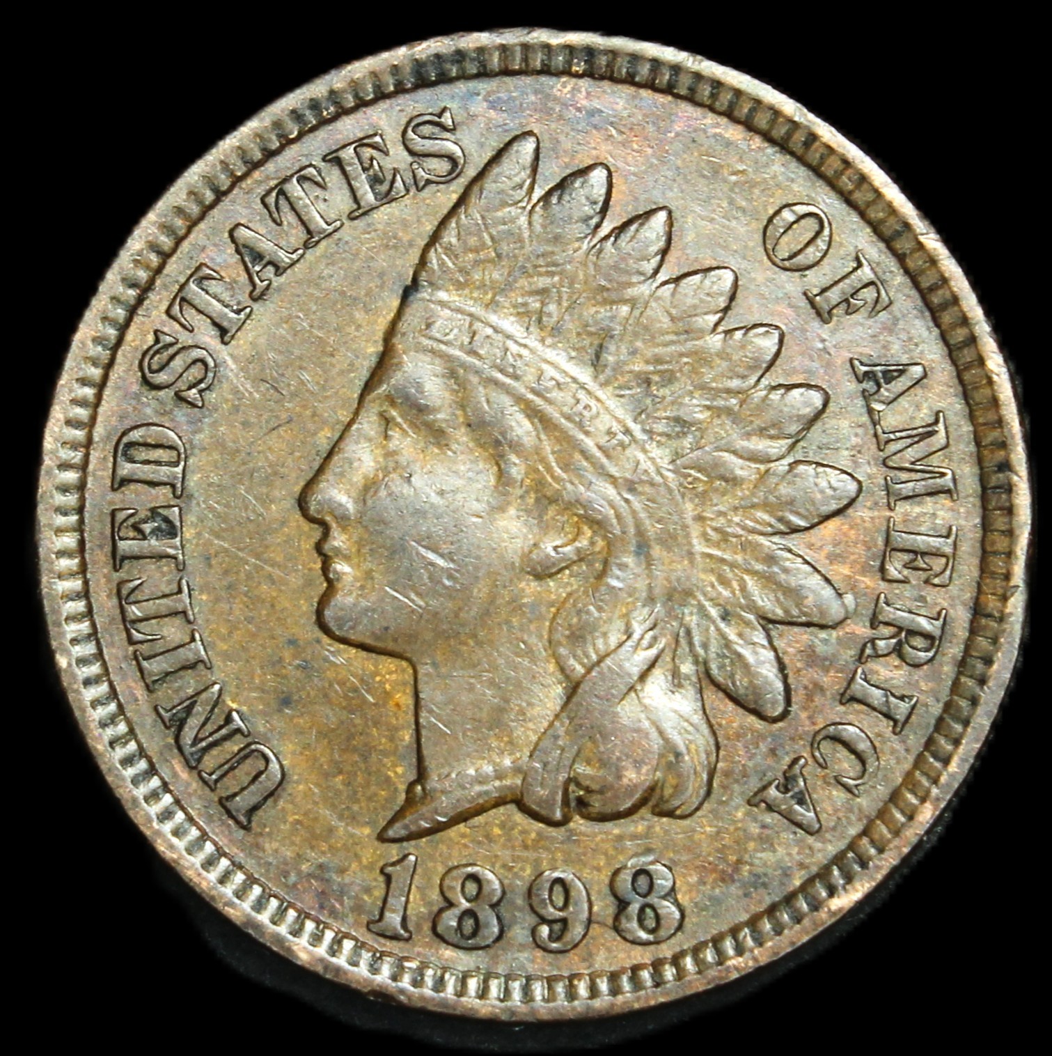 1898 1C BN Indian Cent- Choice EF = SMH 1315