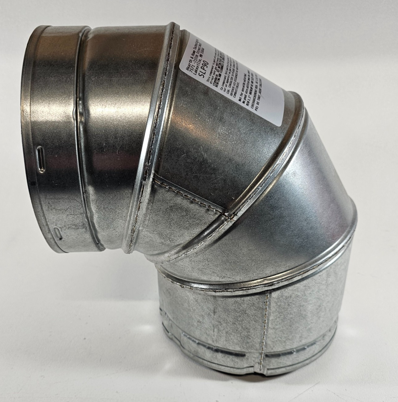 Majestic SLP90 4" Gas Vent 90° Elbow Double Wall Direct Vent Pipe 091619