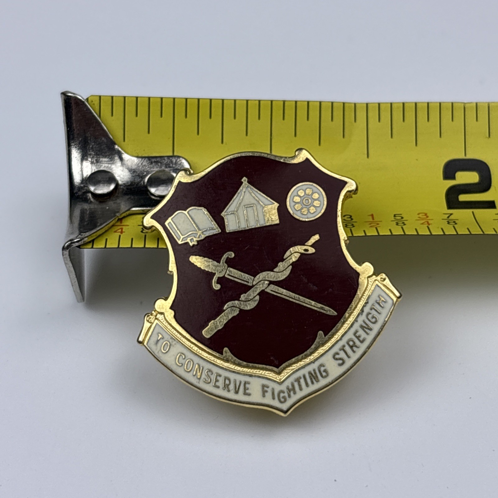 U.S. Military Medical School And Center DI DUI Crest Insignia Pin D22 CONSERVE