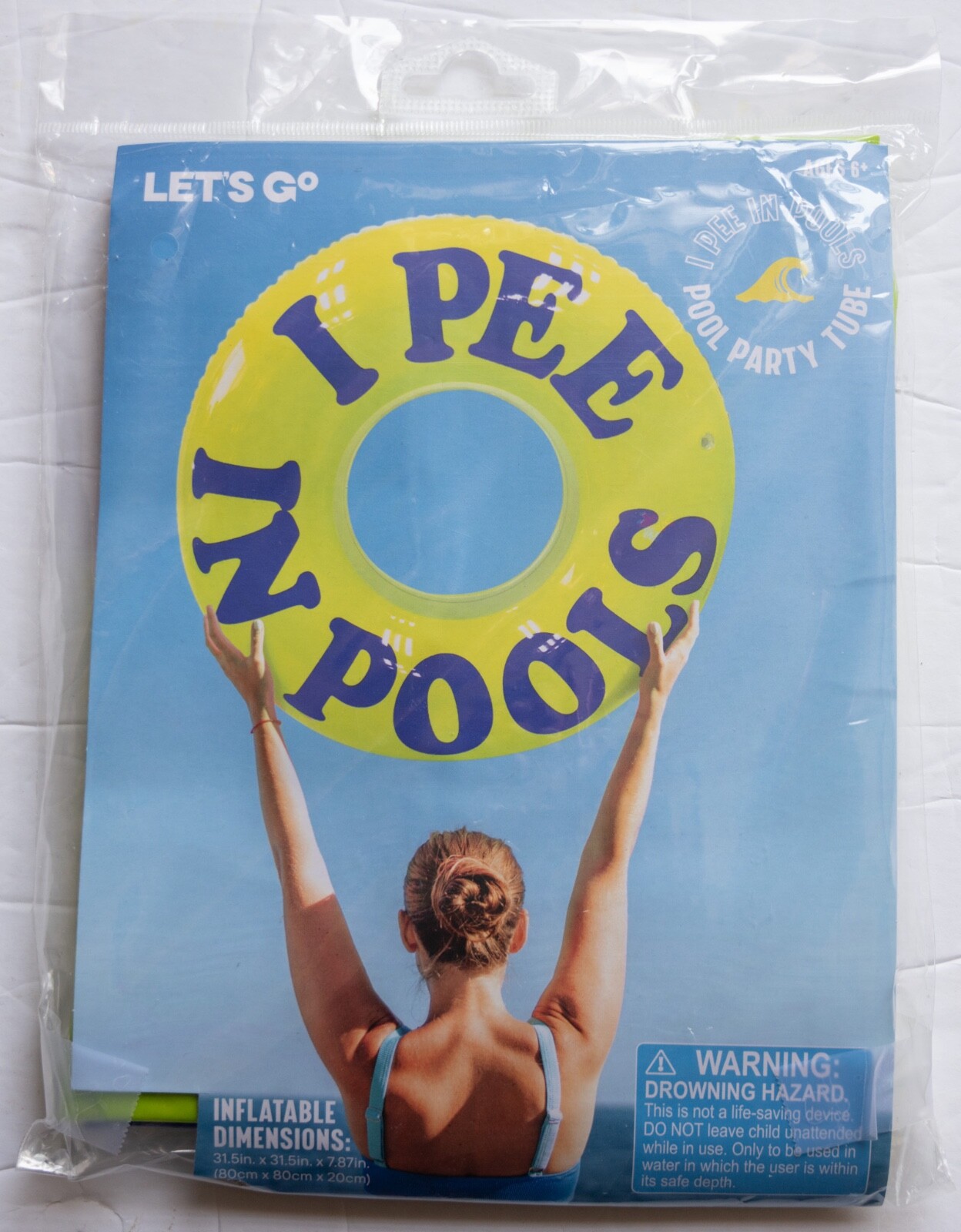I Pee In Pools Inflatable Tube, Brand New-Open Package!