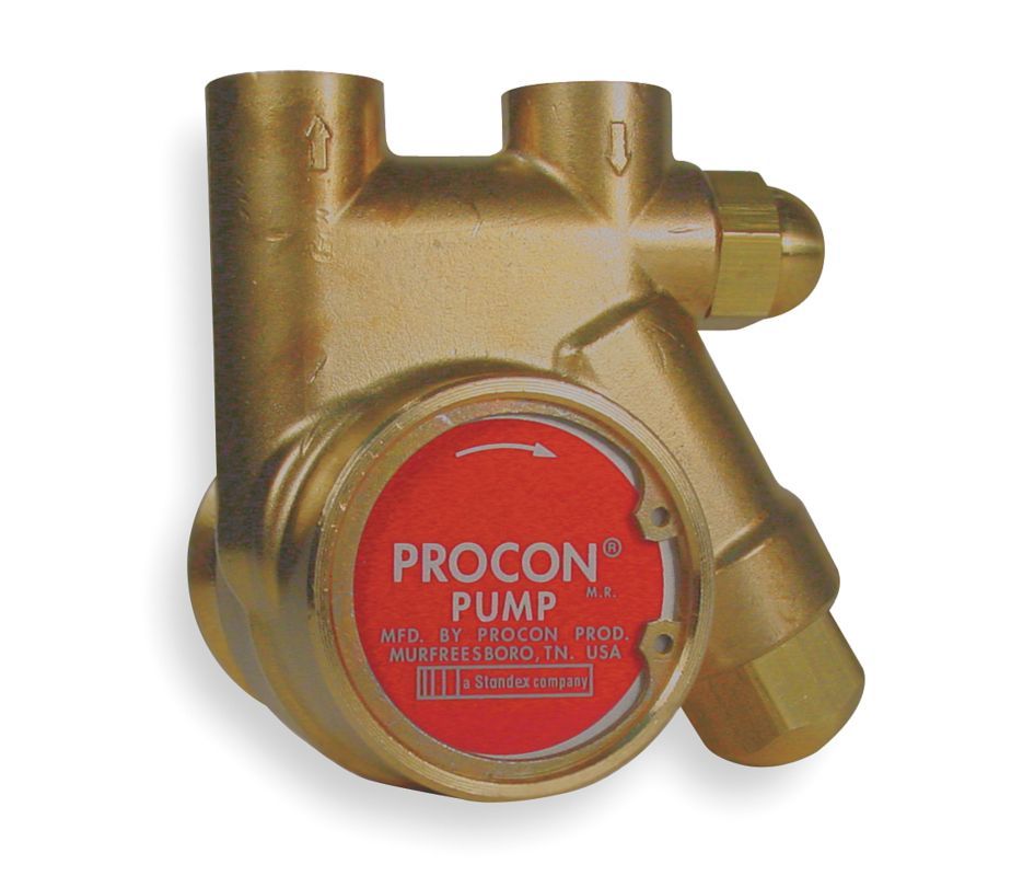 PROCON, 141A025F11CA,  3/8" Brass Rotary Vane Pump, 35 Max. Flow (GPH)