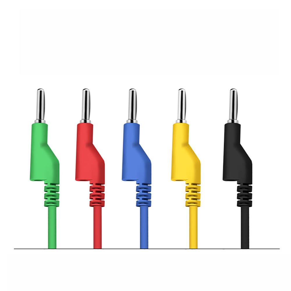 4mm Stackable Banana Plug to Crocodile Alligator Clip Test Leads 1M Cable 15A