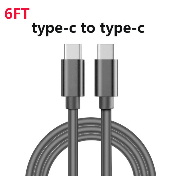 6FT Type C Fast Charging Cable USB-C to USB-C Quick Charging Cord Data (1 Pack)