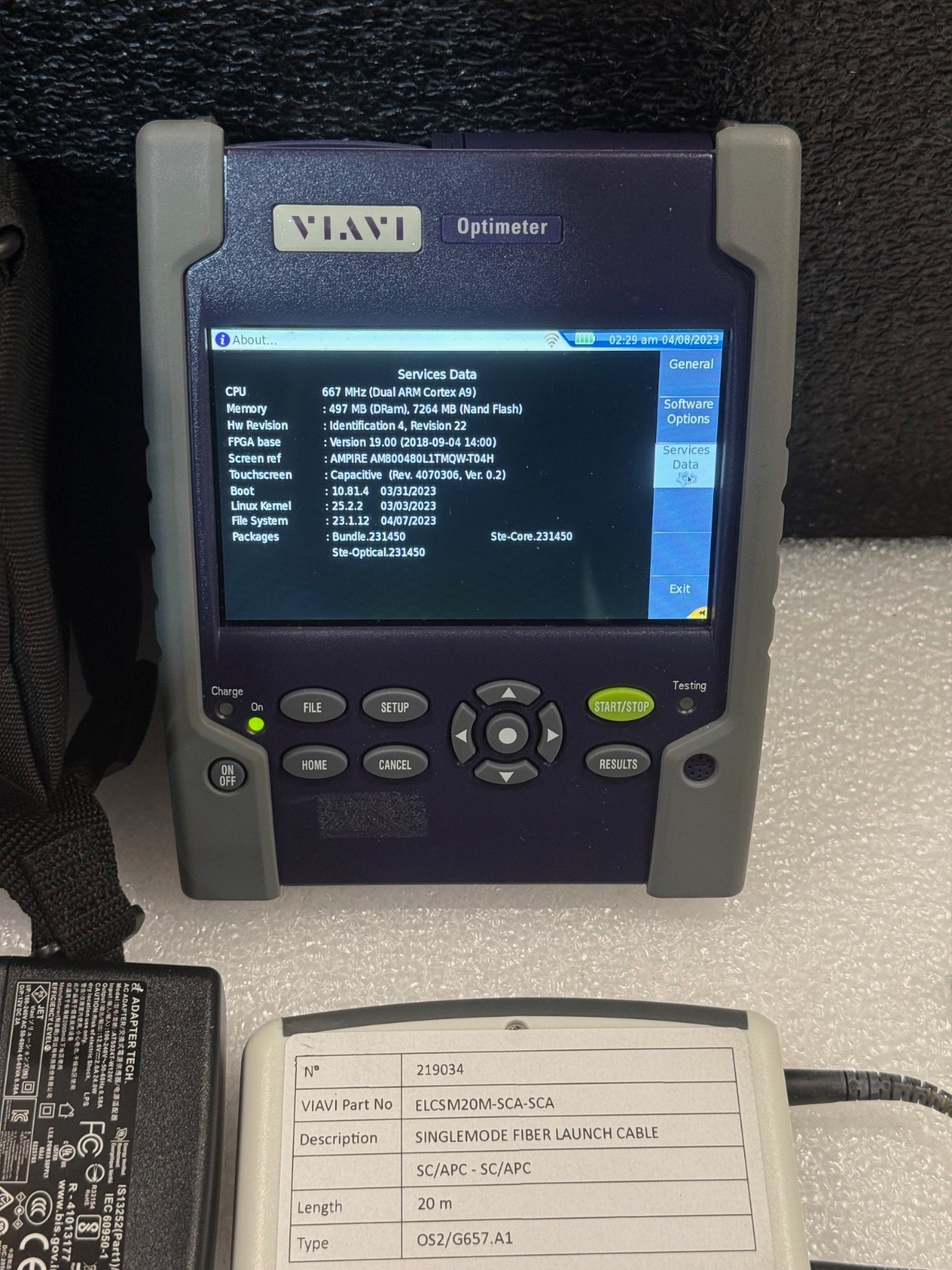 Viavi/JDSU EOPT-PONATT Optimeter + Launch Cable Accs. Castle Bravo