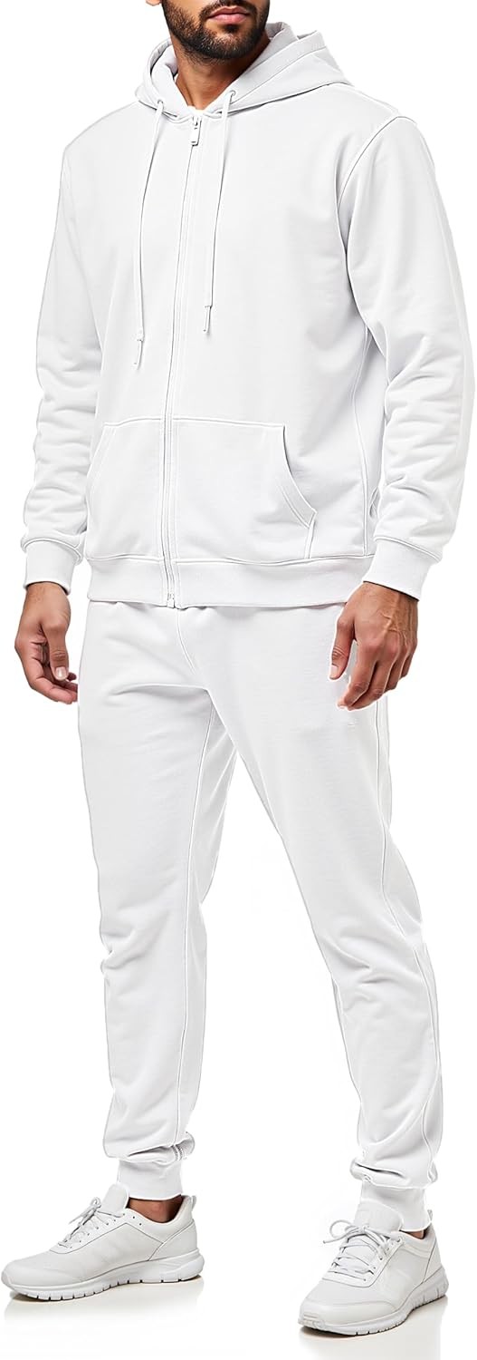 Mens Tracksuit 2 Piece Set Full Zip Hoodie Sweatsuit Athletic Jogging Casual