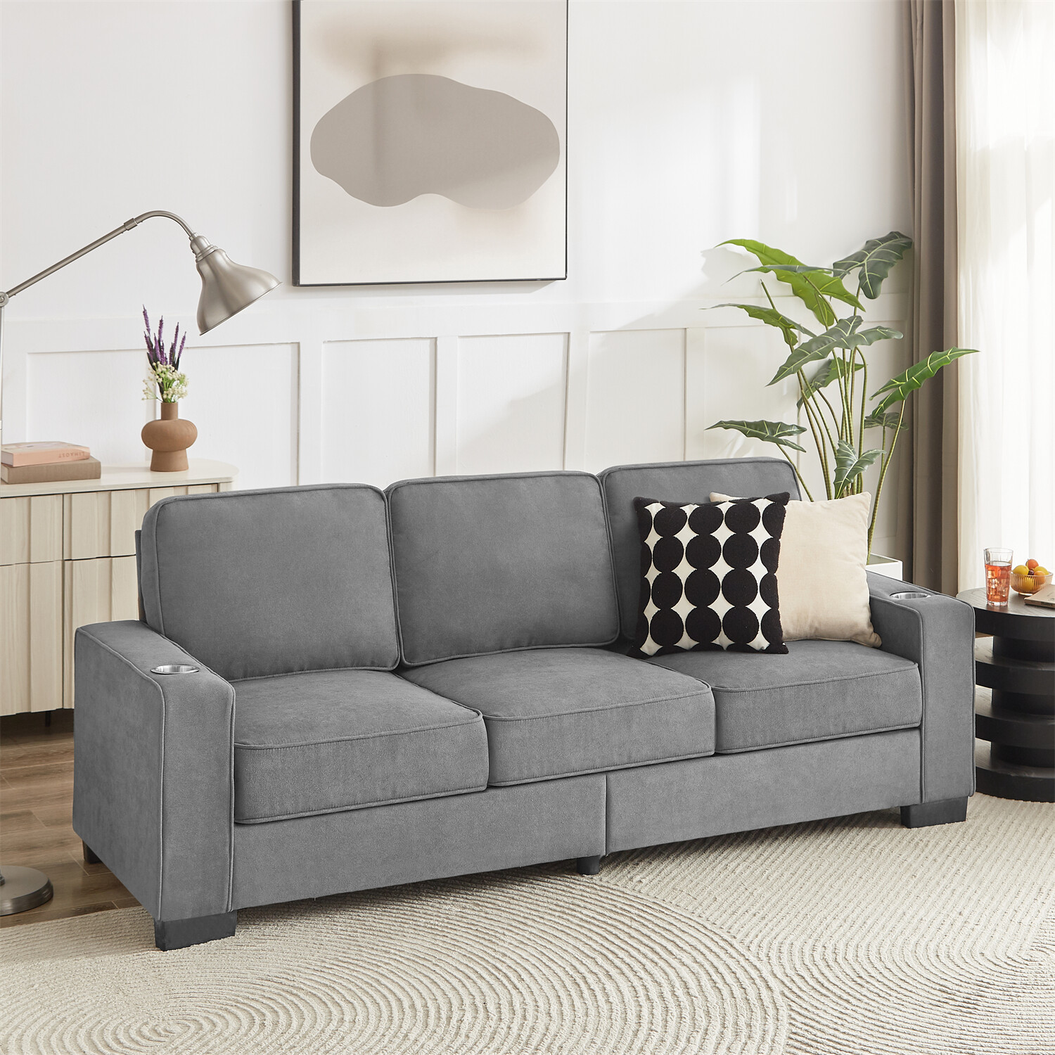 83.86'' 3 Seater Sofa Couch Loveseat Sofa Upholstered Sofa Couch for Living Room