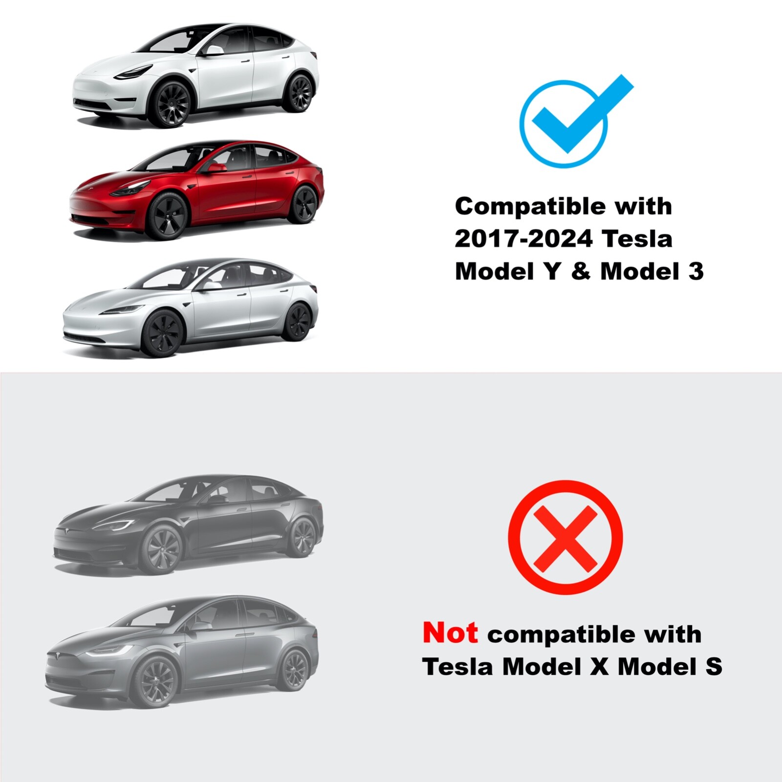 2 Pack Silicone Screen Frame Protector for Tesla Model Y & Model 3 2017-2024